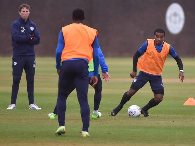 Nathan Byrne training at Euxton this week