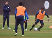 Nathan Byrne training at Euxton this week