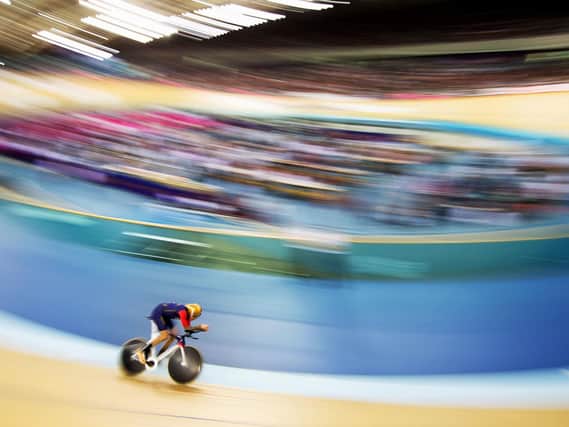 Bradley Wiggins during his record hour cycling attempt at the Lee Valley Velopark, London on June 7, 2015