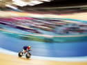 Bradley Wiggins during his record hour cycling attempt at the Lee Valley Velopark, London on June 7, 2015