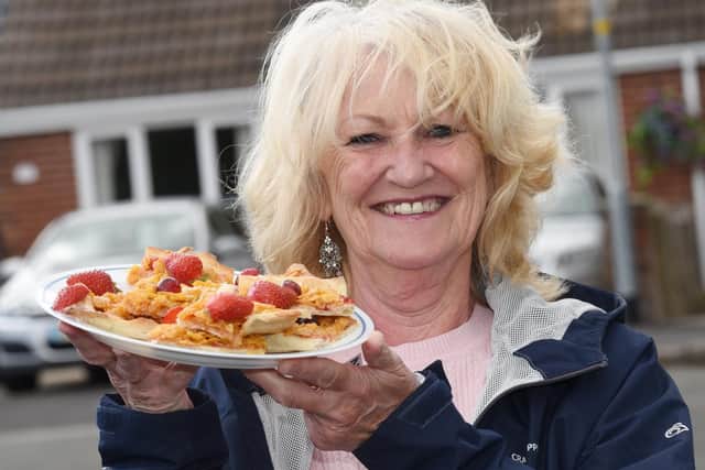 Maureen Hibbert with her bake