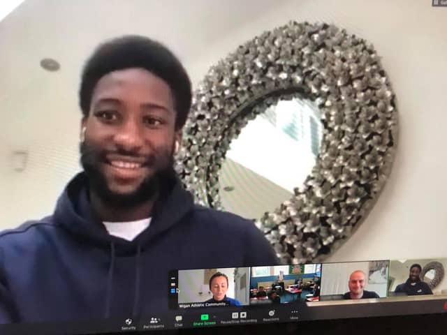 Latics defender Chey Dunkley joins in virtual diversity session with school pupils