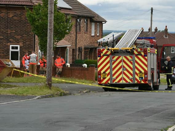 Fire crews at the scene in Sefton Road, Bryn