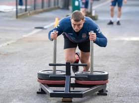 Chris Hankinson training before lockdown