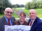 County councillors for the Skelmersdale area looking at the station site entrance