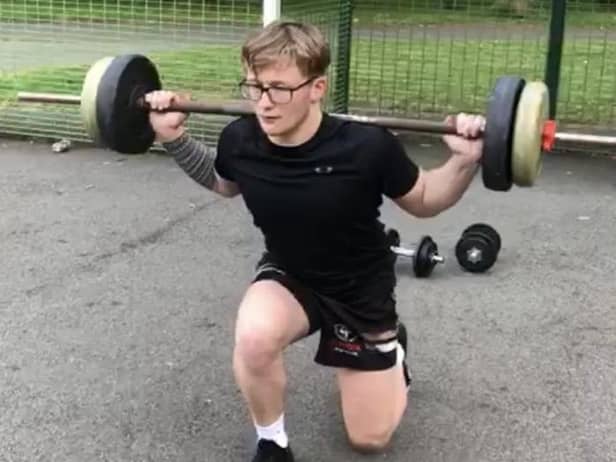 Some of the students have taken on weightlifting challenges
