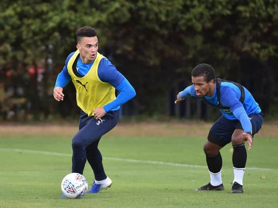 Antonee Robinson in action at Euxton