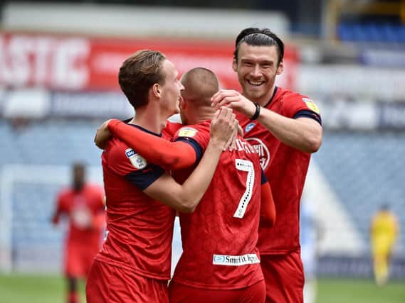 Wigan celebrate victory over Huddersfield