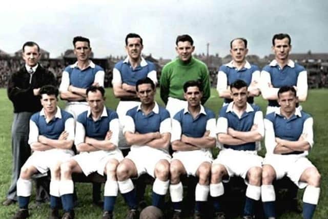 Harry Penk (bottom row, far left) with his Latics team-mates, circa 1955
