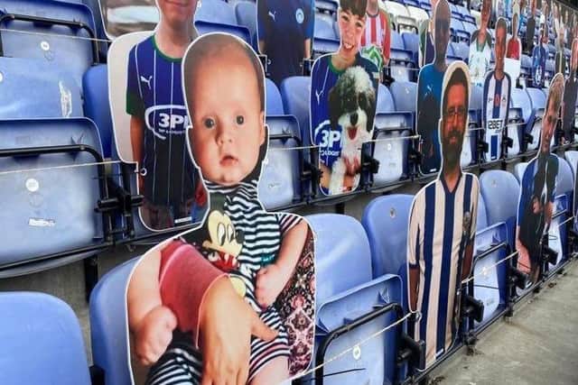 Baby Jack in the stands for Wigan v Blackburn