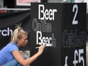 A seafront nightclub opens to sell beer on Brighton beach (Photo by Mike Hewitt/Getty Images)