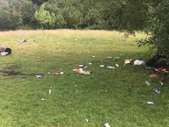 Litter scattered across Three Sisters nature reserve 
Picture: Friends of Three Sisters Facebook