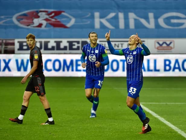 Kal Naismith celebrates scoring his first goal