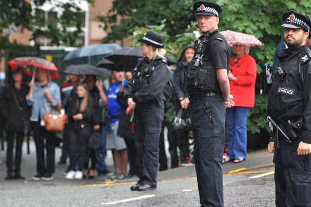 Colleagues pay their respects to PCSO Dave Ratcliffe