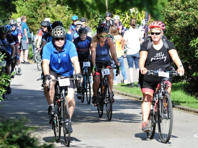 Cyclists take part in last year's ride