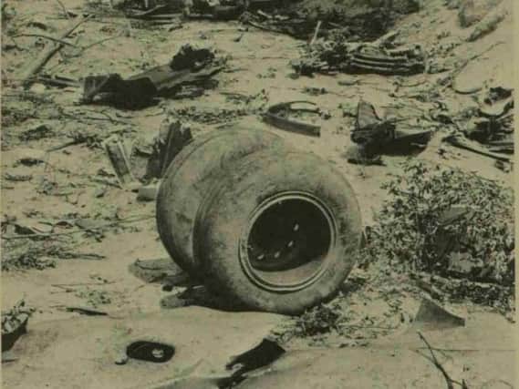 Wreckage of the Dan Air plane