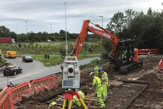 Work takes place to install the foundations