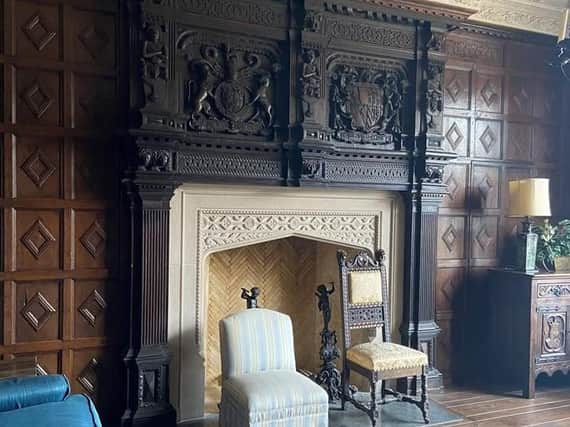 Interior features from Standish Hall in the college in Indiana