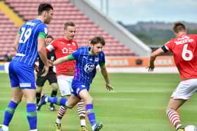 Joe Williams on the ball for Wigan against Barnsley