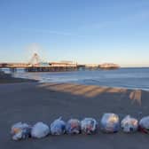 Some of the litter collected from the sand at Blackpool recently (Picture: Keep Britain Tidy)