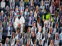 A steward and a safety officer during the Sky Bet Championship match between Blackburn Rovers and Leeds United at Ewood Park (Photo by Ross Kinnaird/Getty Images)