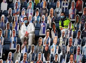 A steward and a safety officer during the Sky Bet Championship match between Blackburn Rovers and Leeds United at Ewood Park (Photo by Ross Kinnaird/Getty Images)