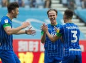 Kieran Dowell celebrates in midweek