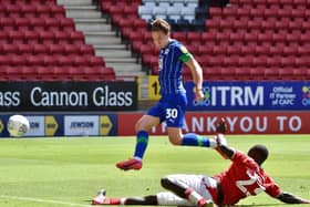 Kieran Dowell puts Wigan 2-1 up in the first half
