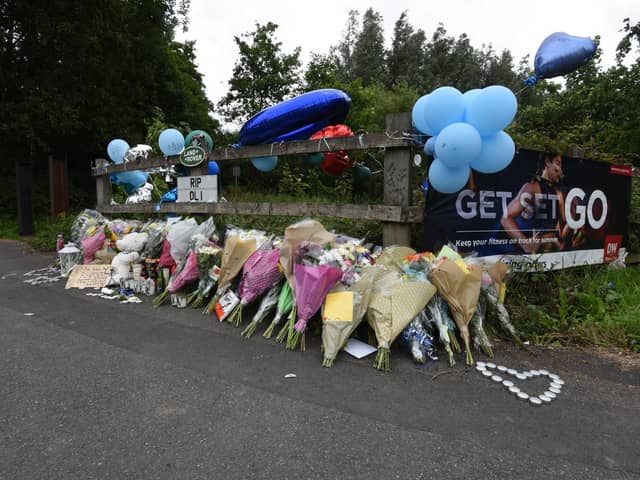 Floral tributes for Oliver Wane