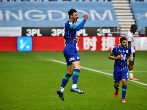 Kieffer Moore celebrates opening the scoring