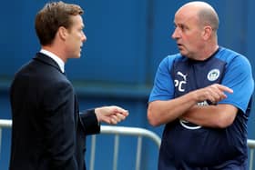 Scott Parker chats with Paul Cook, right, before the game