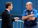 Scott Parker chats with Paul Cook, right, before the game