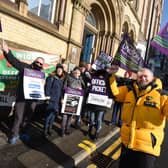 Rehab workers on the picket line in February