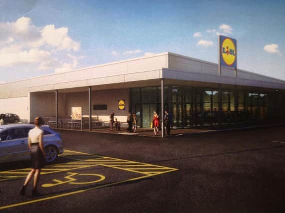 An artist's impression of the new Lidl store