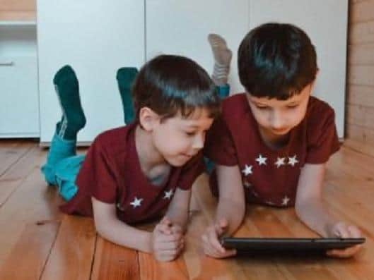Youngsters learning from home