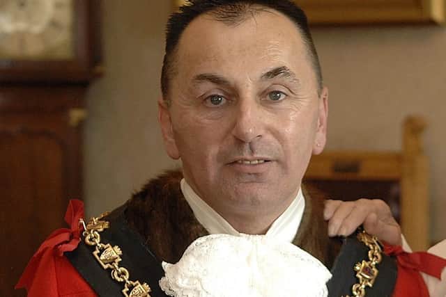 Beirne when he was mayor of St Helens