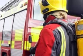 The fire service attended the crash scene and treated a woman for her injuries