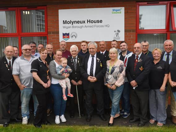 Veterans, volunteers and supporters of the Armed Forces Hub at last year's D-Day landings' 75th anniversary