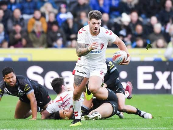 Oliver Gildart scoring a stunning try for England