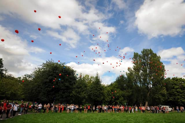 Friends and family met at Astley Street park to remember Jack Parker