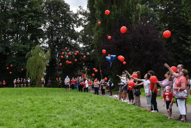 Friends and family met at Astley Street park to remember Jack Parker