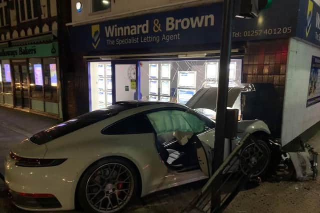 The car crashed into the front of Winnard and Brown. Picture by Jake Ruddick