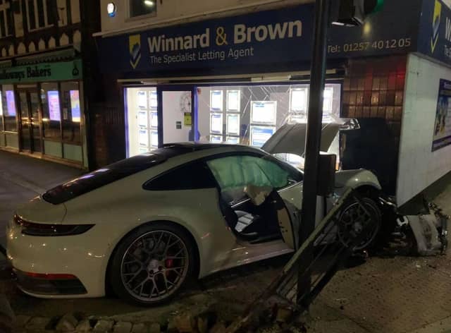 The car crashed into the front of Winnard and Brown. Picture by Jake Ruddick