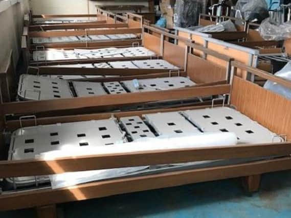 The 15 hospice beds on their way to Bangladesh