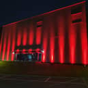 The Edge was lit in red for the campaign