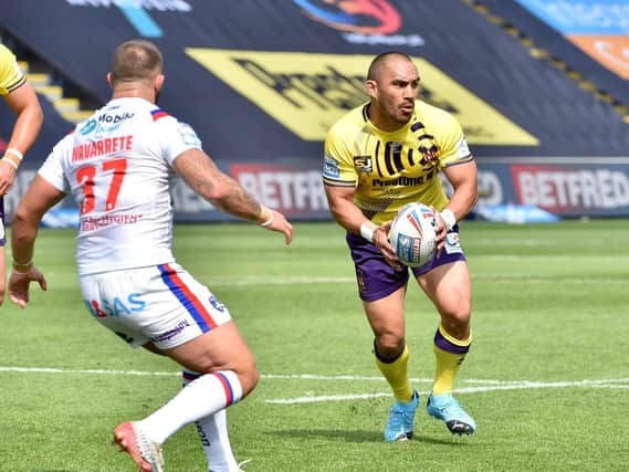Thomas Leuluai in action against Wakefield before he limped off