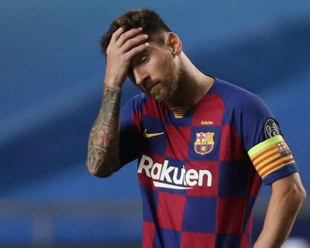 Lionel Messi during Barcelona's humbling at the hands of Bayern Munich