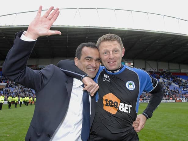 Graeme Jones with Roberto Martinez