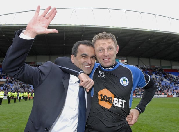 Graeme Jones with Roberto Martinez
