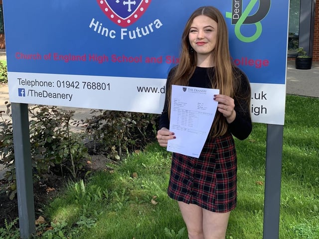 Deanery High School head girl Lucy Coleman who gained an incredible nine grade 9s